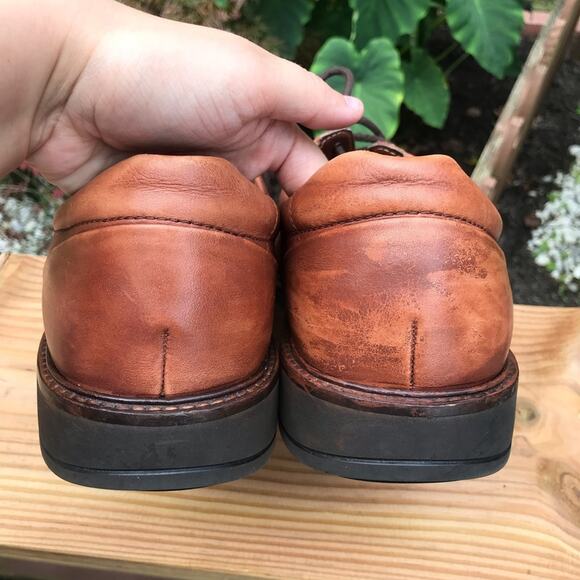 Ecco Brown Lace Up Leather Dress Shoes Casual - Picture 9 of 9